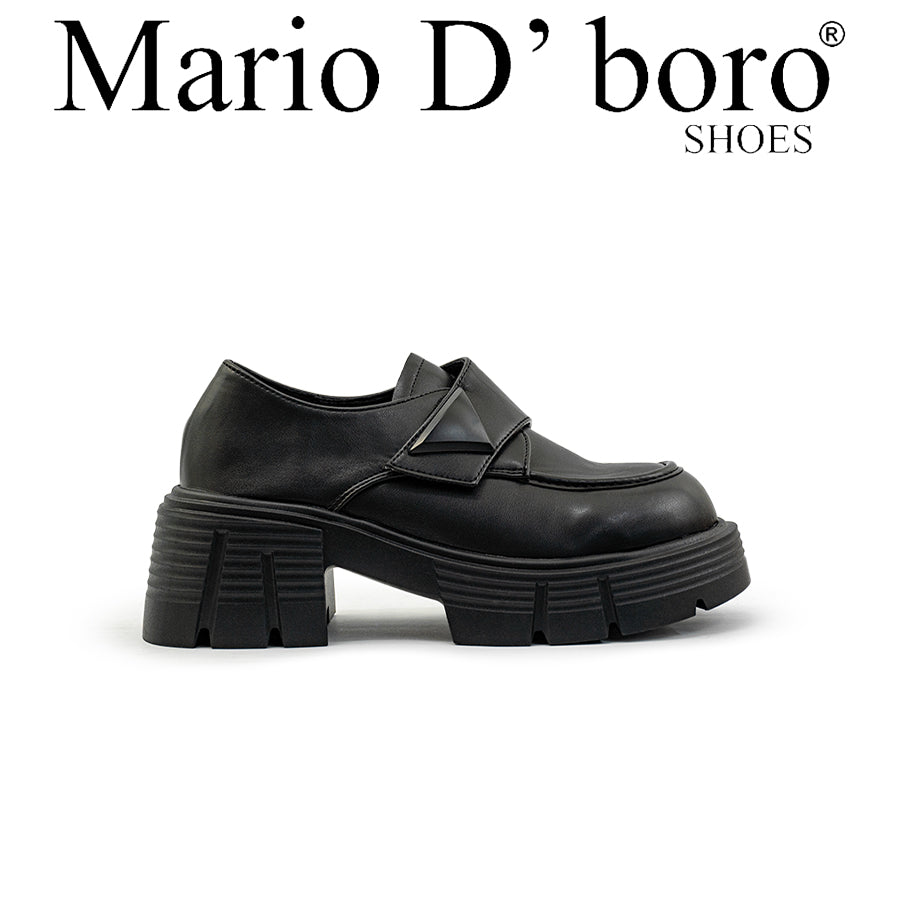 Mario D' boro Women's Korean Flats LY 29132 Black C86