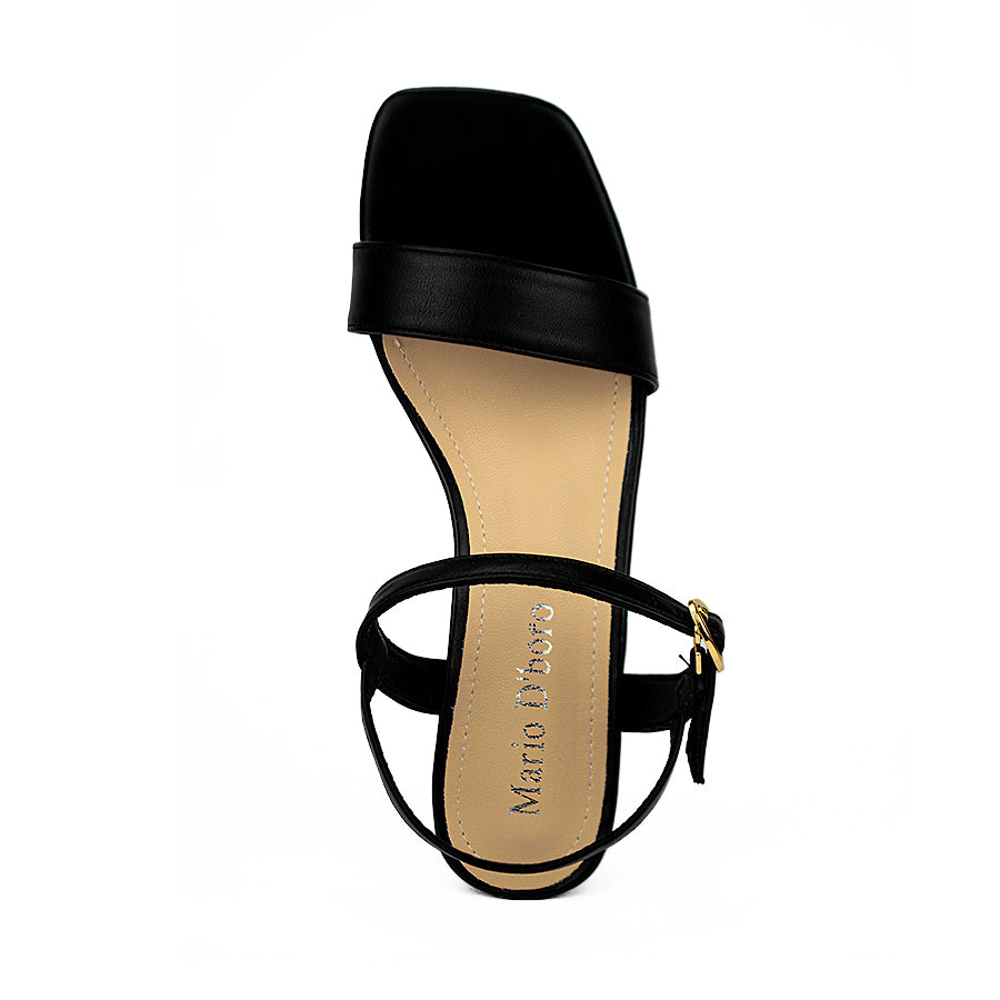 Mario D' Boro Women's Heeled Sandals Lv 22530 Black/Bone/Beige