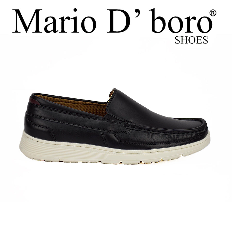 Mario D' Boro Men's Casual Loafers Mw 22558 Black/Tan