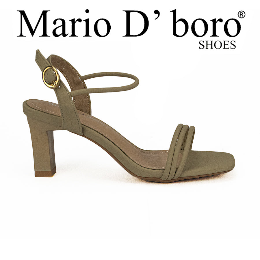 Mario D' Boro Women's Heeled Sandals LW 24346 Bone/Gray C41
