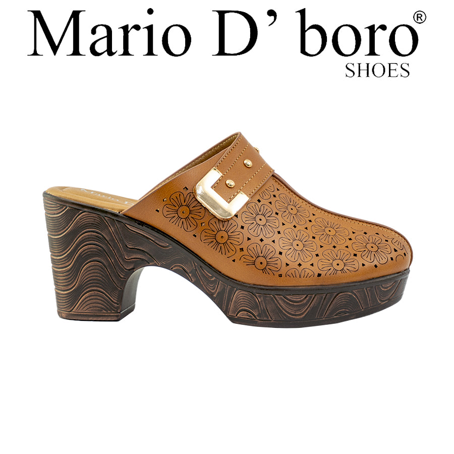 Women's Heeled Sandals LY 28413 Black/Brown C71