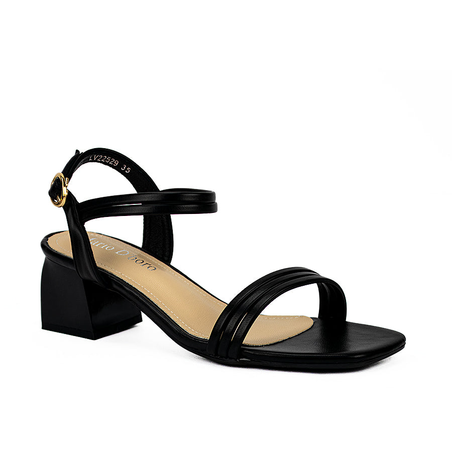 Mario D' Boro Women's Heeled Sandals Lv 22529 Beige/Black/Bone