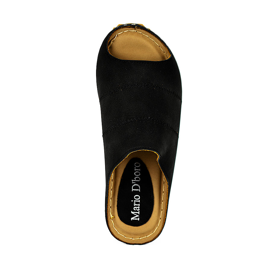 Mario D' Boro Women's Wedge Sandals Lw 23384 Black/Brown