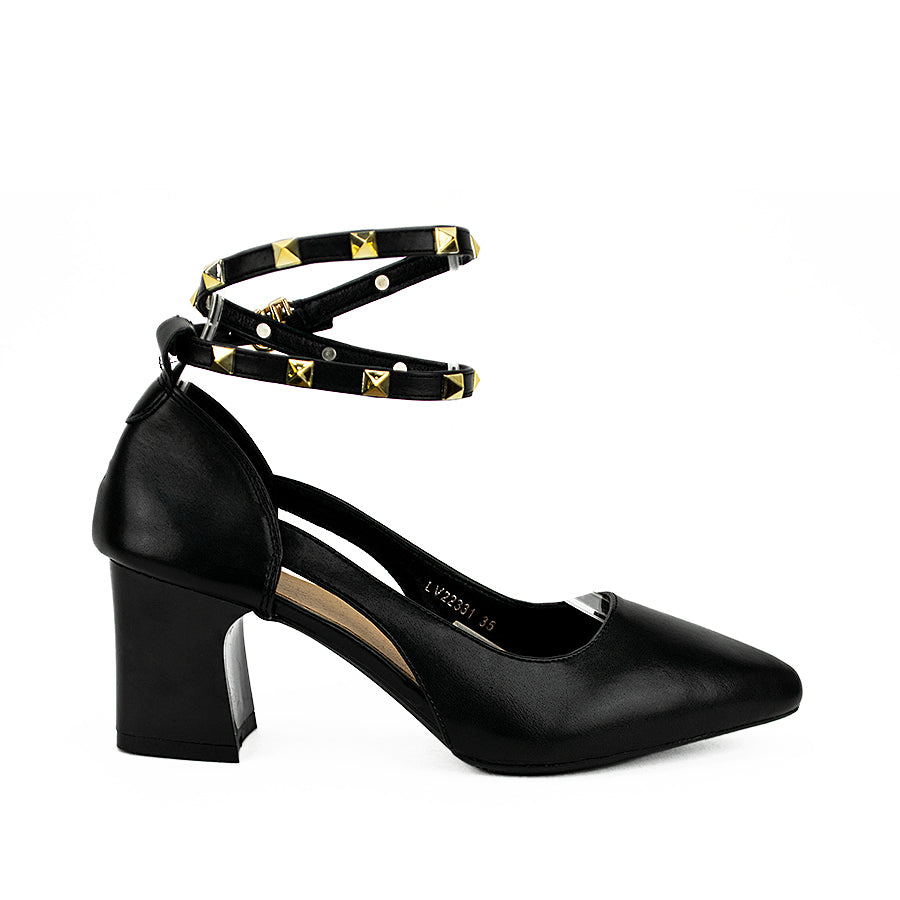 Mario D' Boro Women's Heeled Sandals Lv 22331 Black/Old Rose