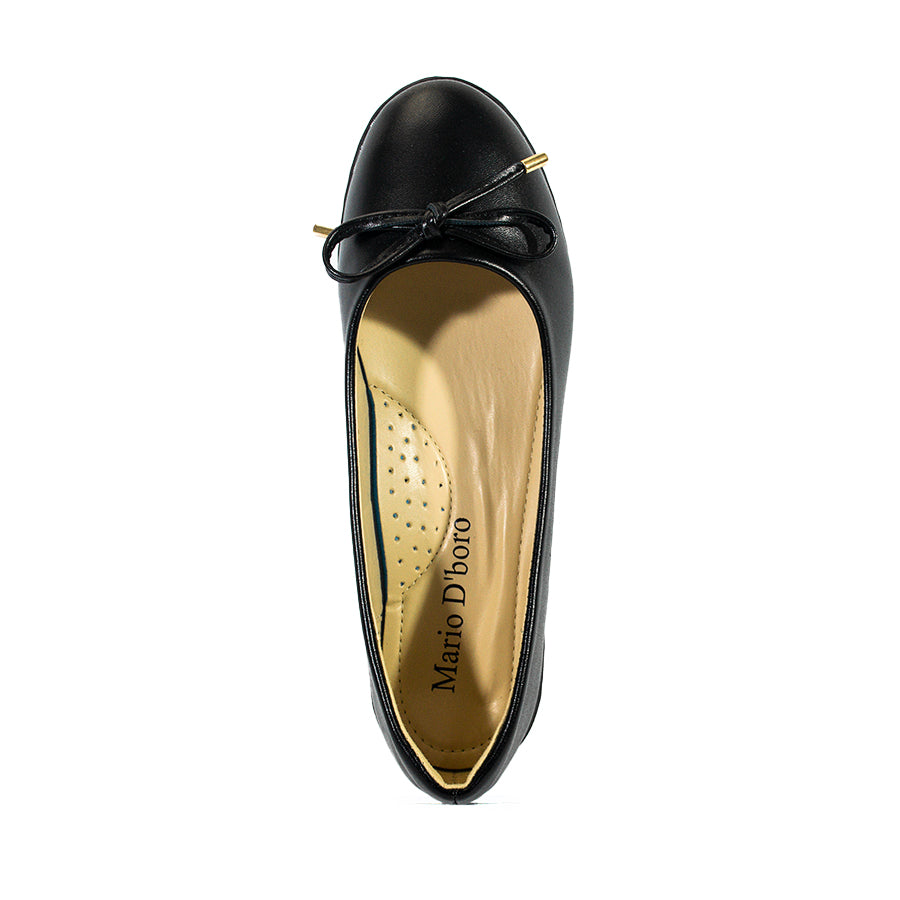 Mario D' Boro Women's Sshs Flats LX 27646 Black C56
