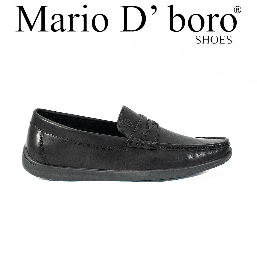 Mario D' Boro Men's Casual Loafers MY 25362 Black C64