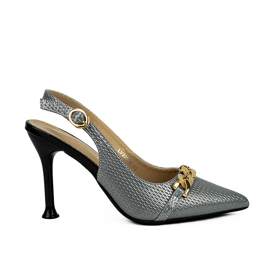 Mario D' Boro Women's Heeled Sandals Lv 22505 Beige/Silver