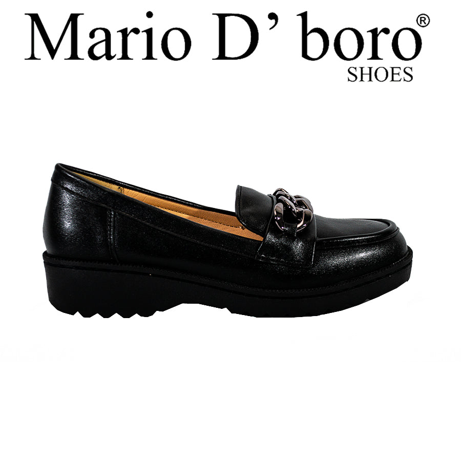 Mario D' Boro Women's SSHS Flats LX 27679 Black C58