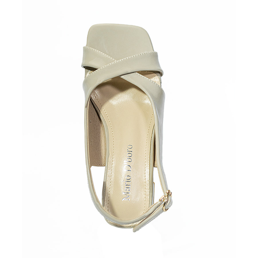 Mario D' Boro Women's Heeled Sandals LY 28147 Bone/Brown C65