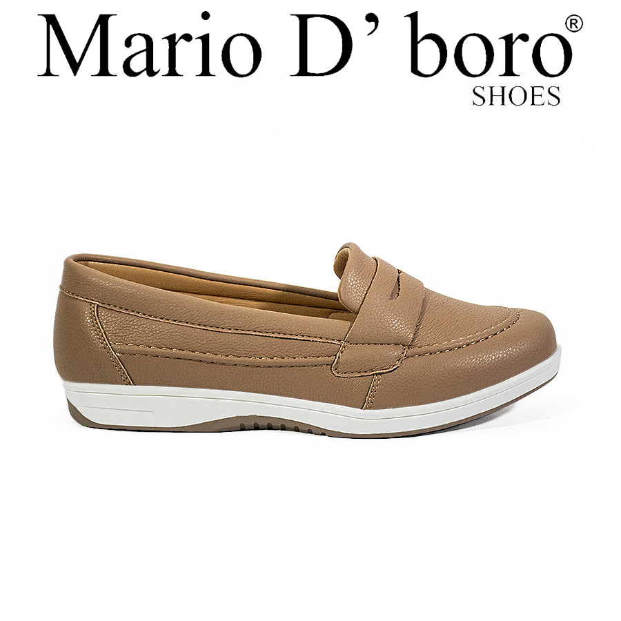 Mario D' boro Women's Loafers LY 28155 Beige / Black C64
