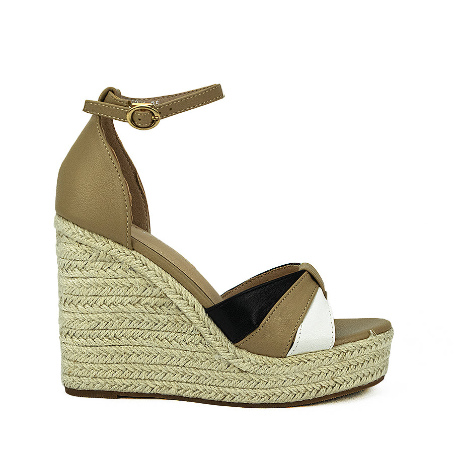 Mario D' Boro Women's Wedge Sandals Lw 25231 Beige/Old rose C36