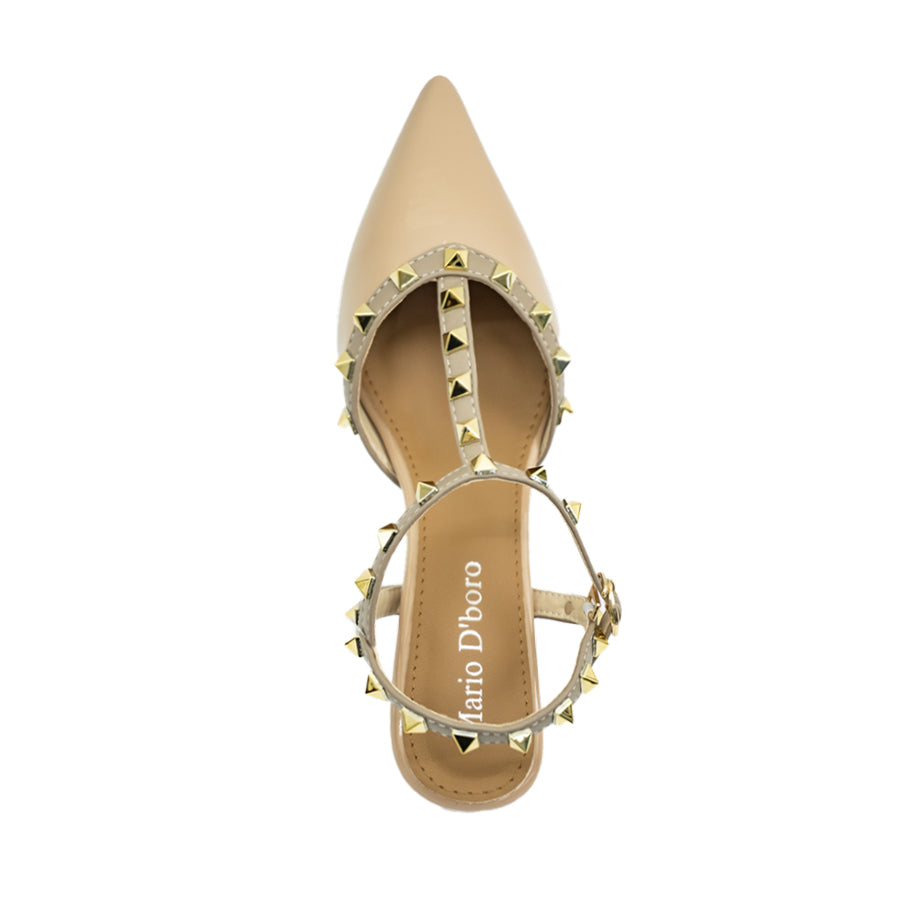 Women's Flat Sandals LY 28828 Beige/Black C74