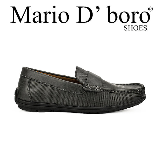 Mario D' Boro Men's Casual Loafers Mw 24394 Black/Dark Gray C42