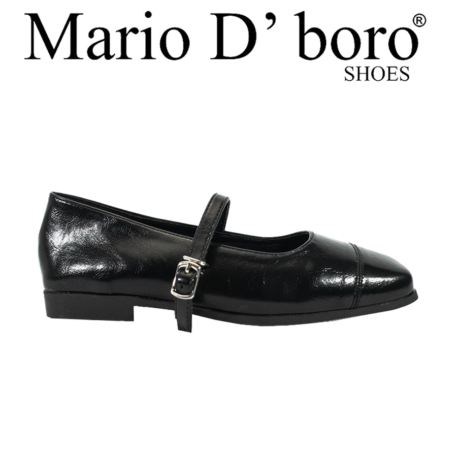 Mario D' boro Women's SSHS Flats LX 27312 Black C54
