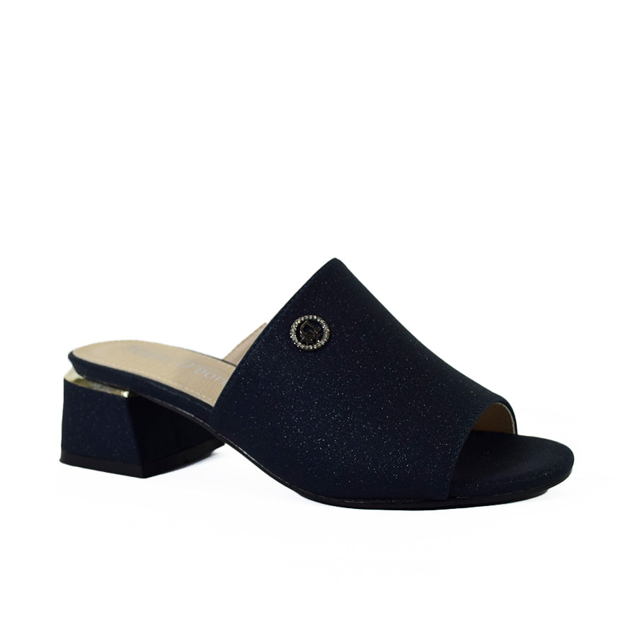 Mario D' Boro Women's Heeled Sandals LX 27425 Beige/Navy Blue C56