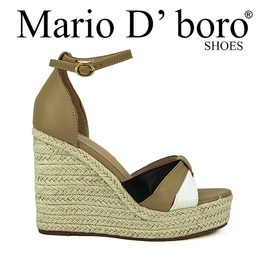 Mario D' Boro Women's Wedge Sandals Lw 25231 Beige/Old rose C36
