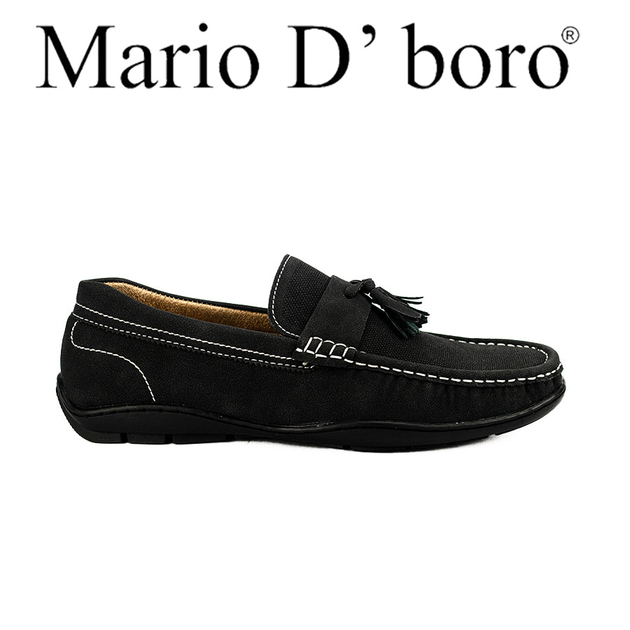 Mario D' Boro Men's Casual Loafers MX 24399 Black/dark Brown C48