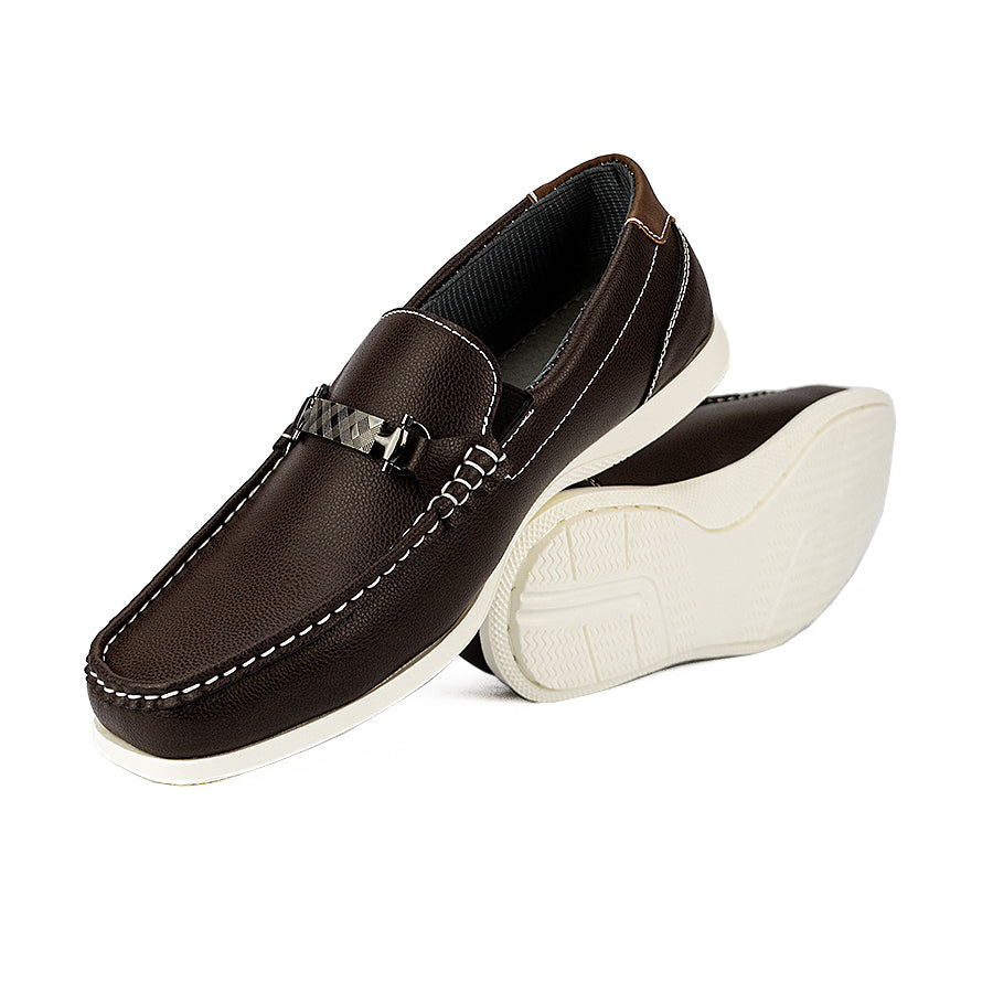 Mario D' Boro Men's Casual Loafers Mw 24575 Black/Dark Brown C45