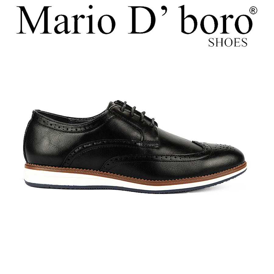 Mario D' Boro Men's Casual Oxford Mw 24218 Black/Brown C45