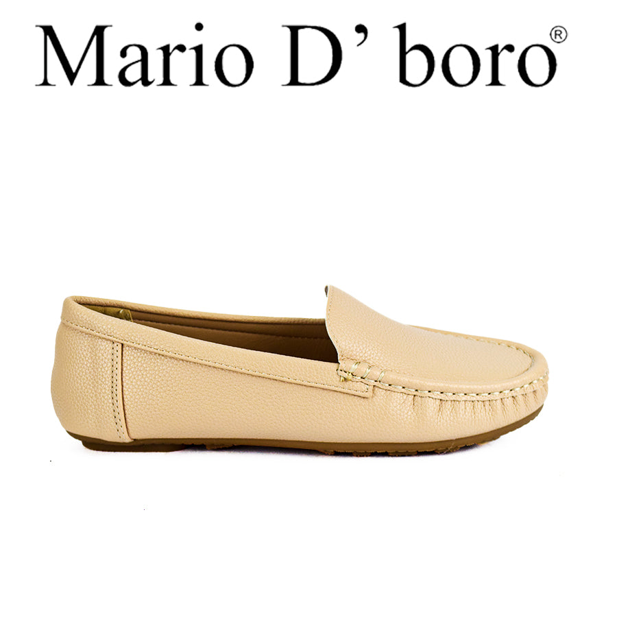Mario D' Boro Women's Loafers LX 25508 Beige/Black C49