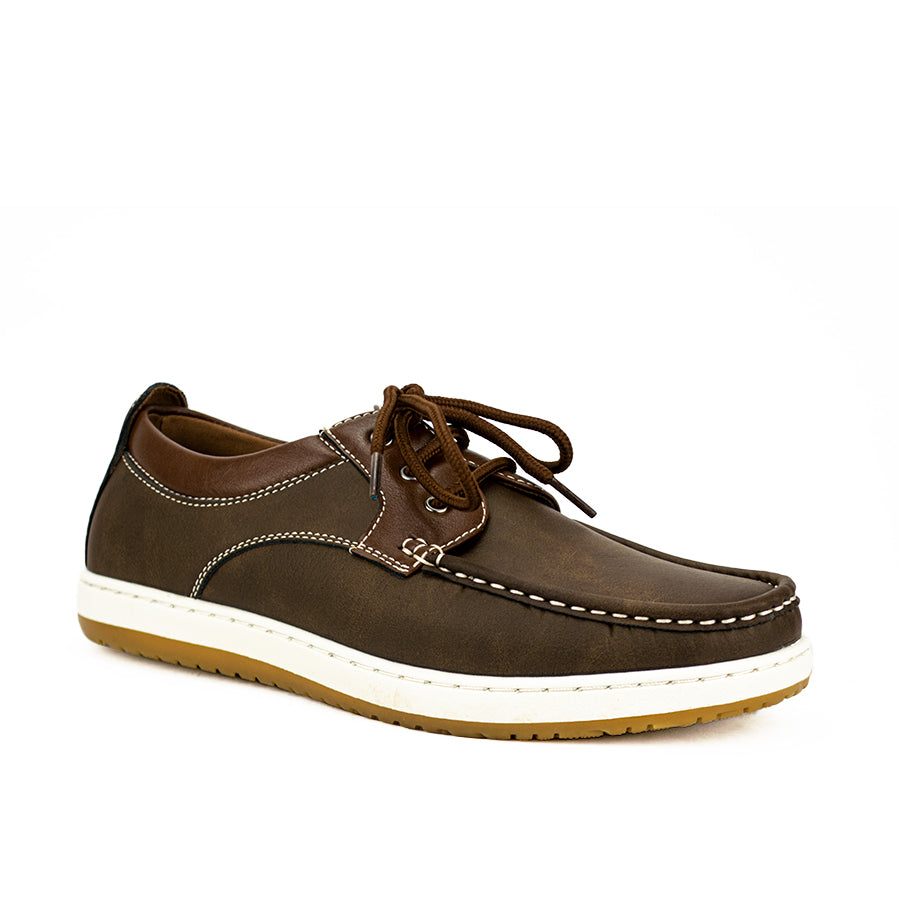 Mario D' Boro Men's Casual Boat Shoes Mw 22773 Dark Brown