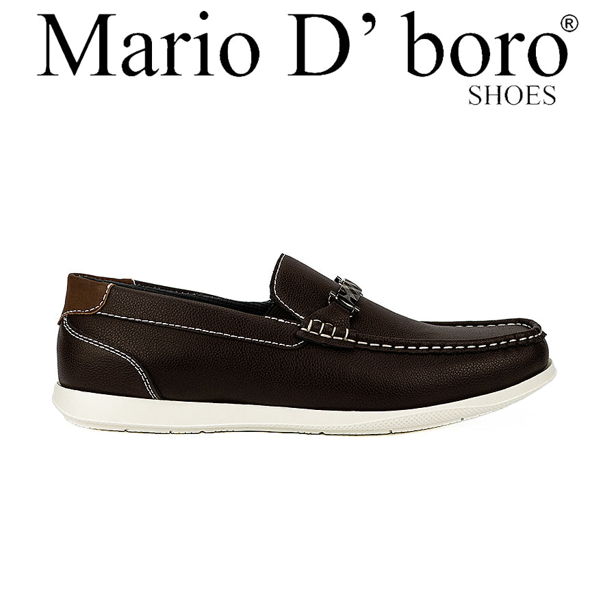 Mario D' Boro Men's Casual Loafers Mw 24575 Black/Dark Brown C45