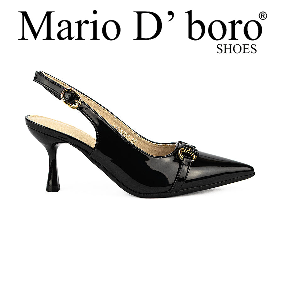 Mario D' Boro Women's Heeled Sandals LW 25795 Black/Maroon C44