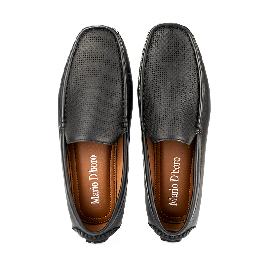 Mario D' Boro Men's Casual Loafers Shoes Mw 22534 Black