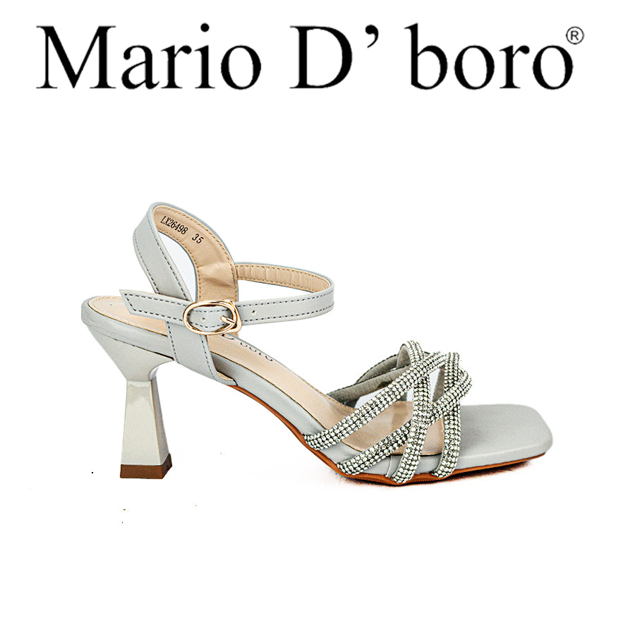 Mario D' Boro Women Evening Sandals LX 26498 Black and Light Gray C49
