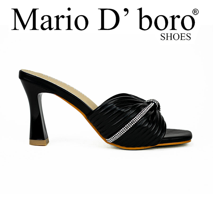 Mario D' Boro Women's Heeled Sandals Lv 22633 Black/White