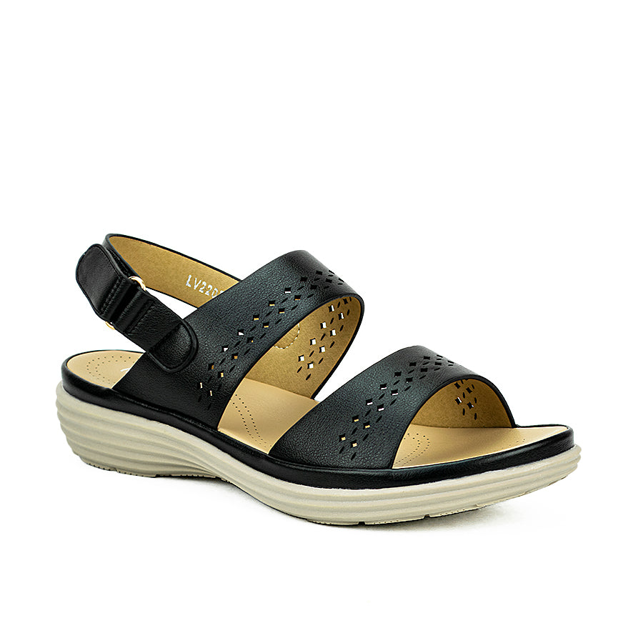 Mario D' Boro Women's Sandals Lv 22020 Black/Light Gray