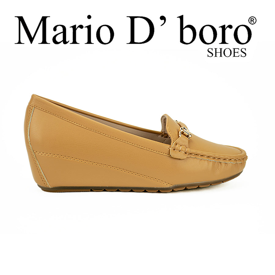 Mario D' Boro Women's Wedge Sandals Lv 22218 Beige/Black