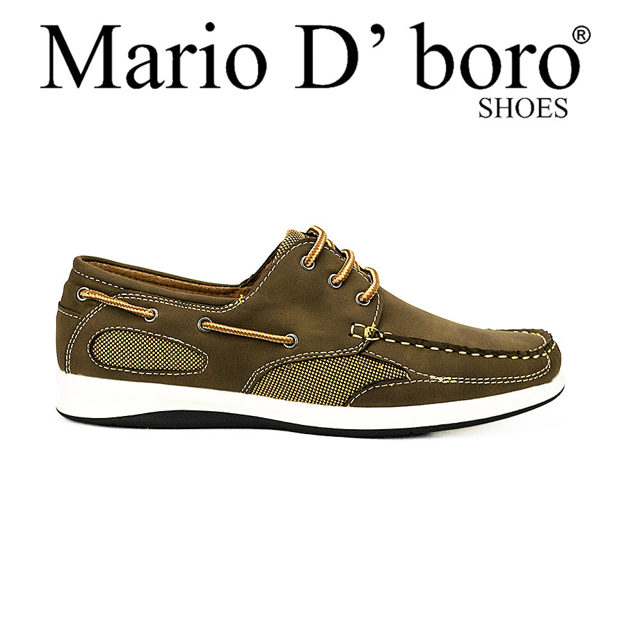 Mario D' Boro Men's Casual Loafers Mw 24562 Black/Khaki C42