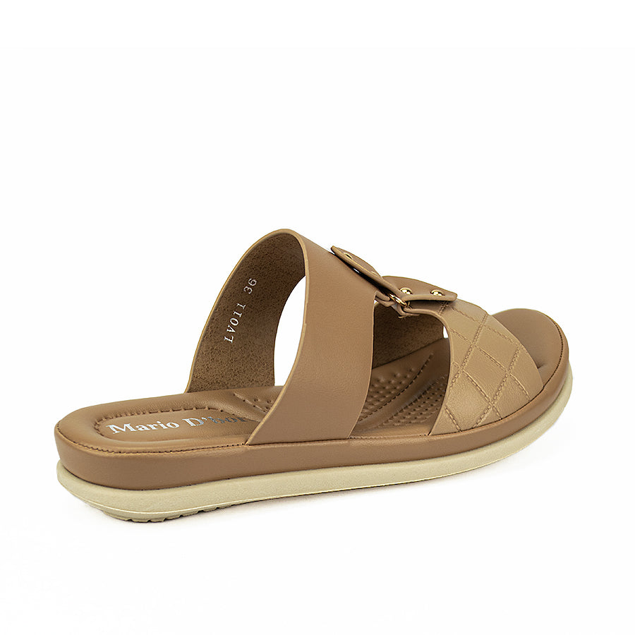 Mario D' Boro Women's Sandals Lv 011 Beige/Navy Blue