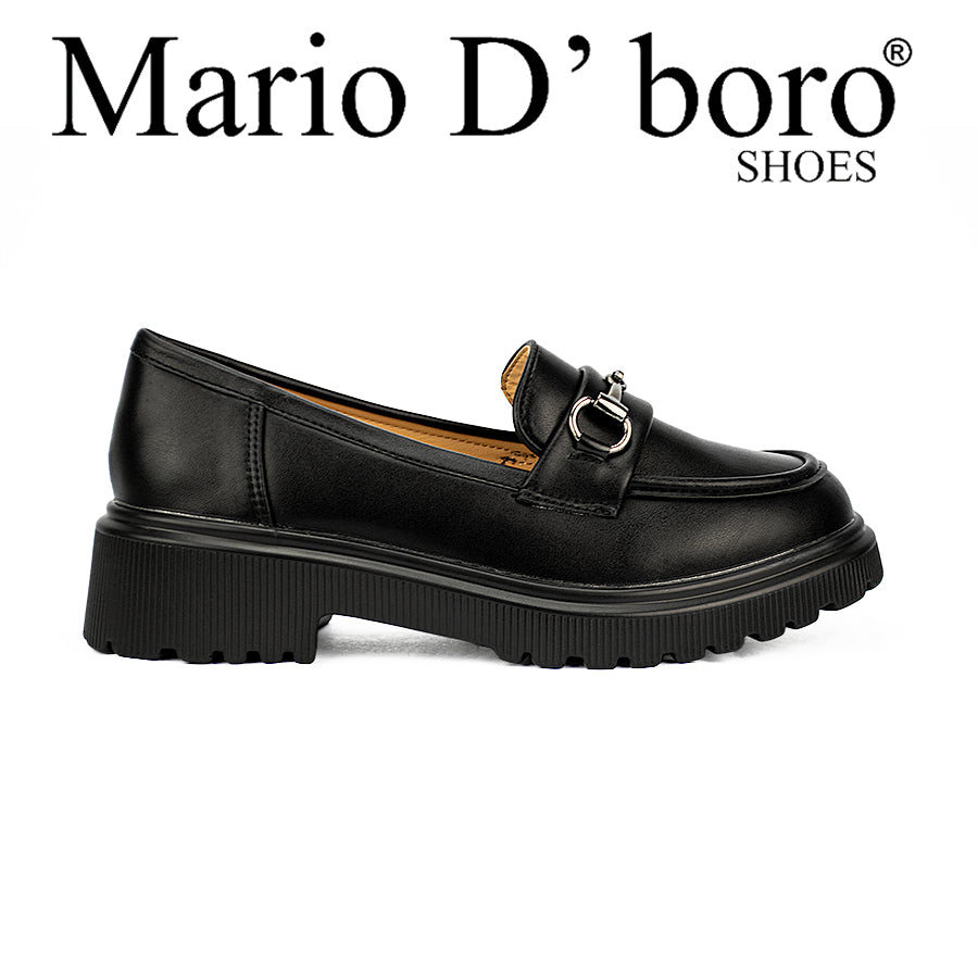Mario D' Boro Women's Korean Flats Lw 23767 Black C40-C44