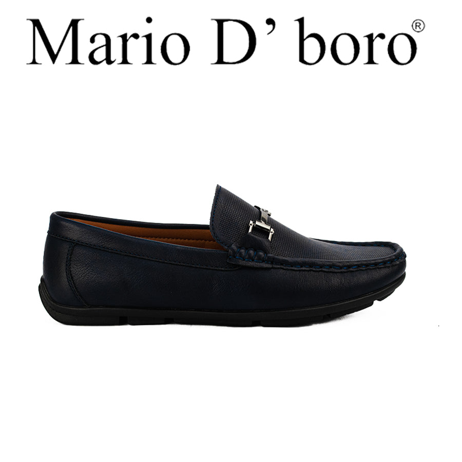 Mario D' Boro Men's Casual Loafers MX 23969 Brown/Navy Blue C48