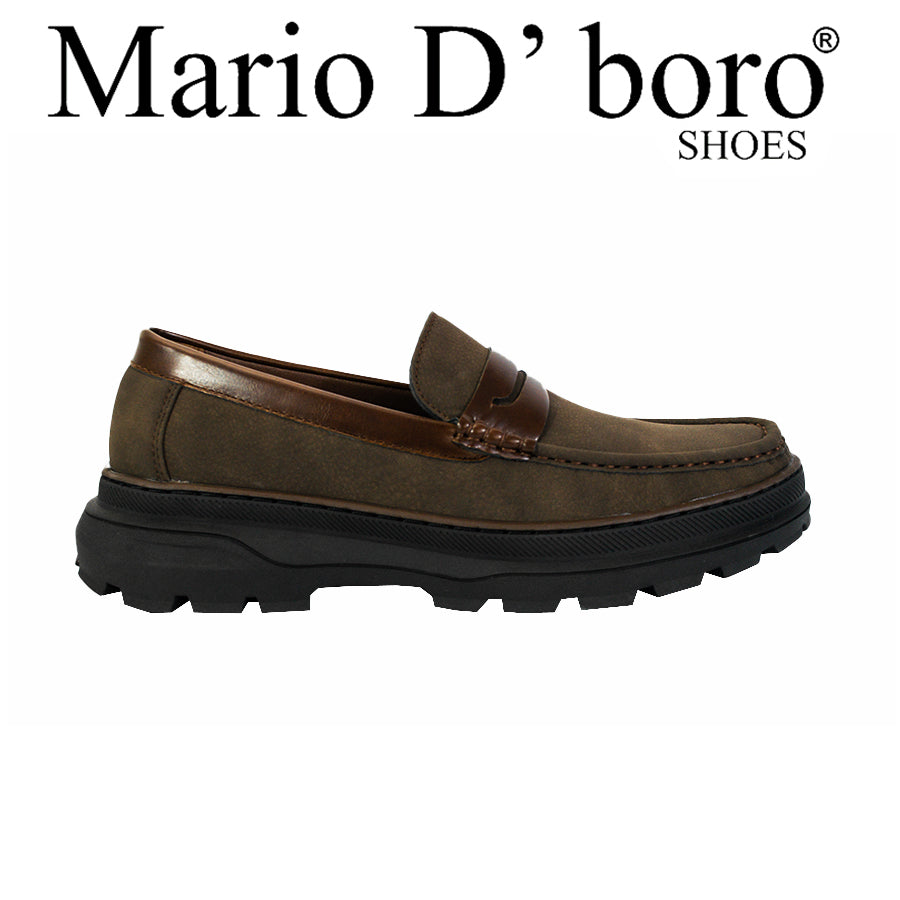 Mario D' Boro Men's Casual Loafers MX 25754 Dark Brown C62
