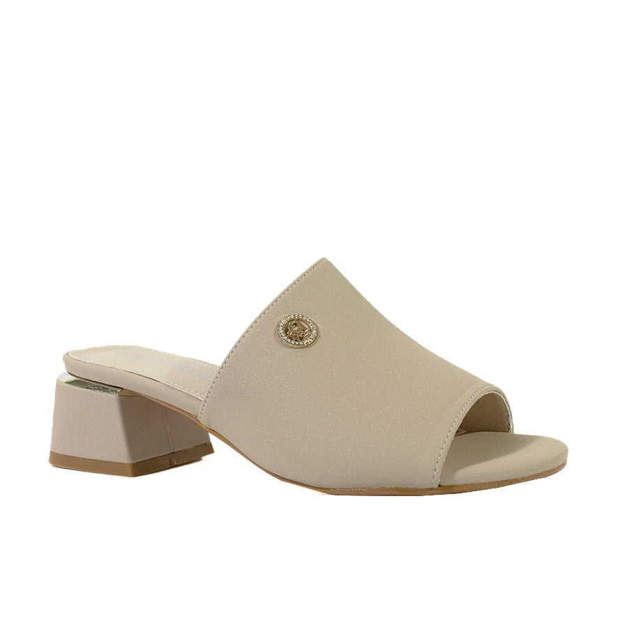 Mario D' Boro Women's Heeled Sandals LX 27425 Beige/Navy Blue C56