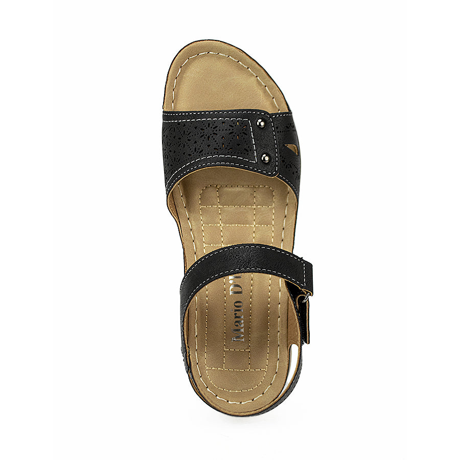 Mario D' Boro Women's Sandals Lv 012 Beige/Black