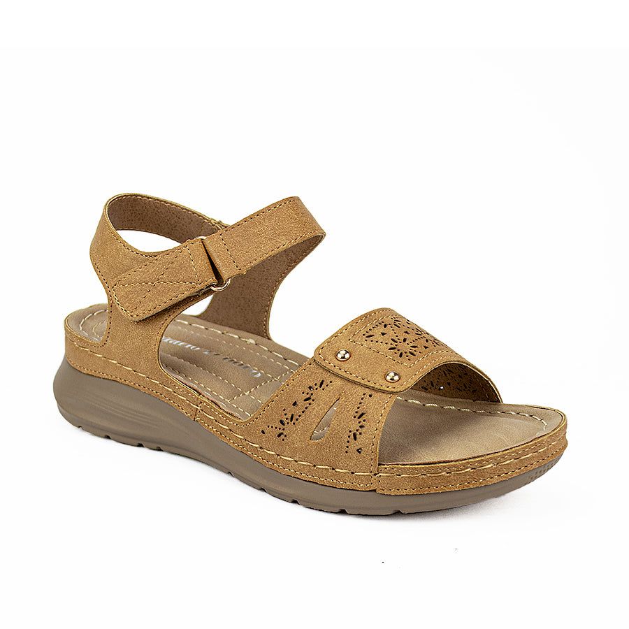 Mario D' Boro Women's Sandals Lv 012 Beige/Black