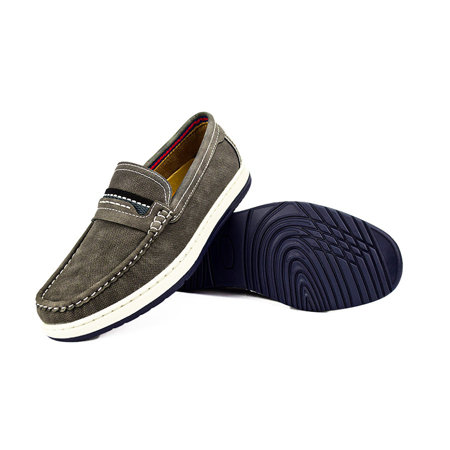 Mario D' Boro Men's Casual Loafers MX 24386 Gray/Navy Blue C48
