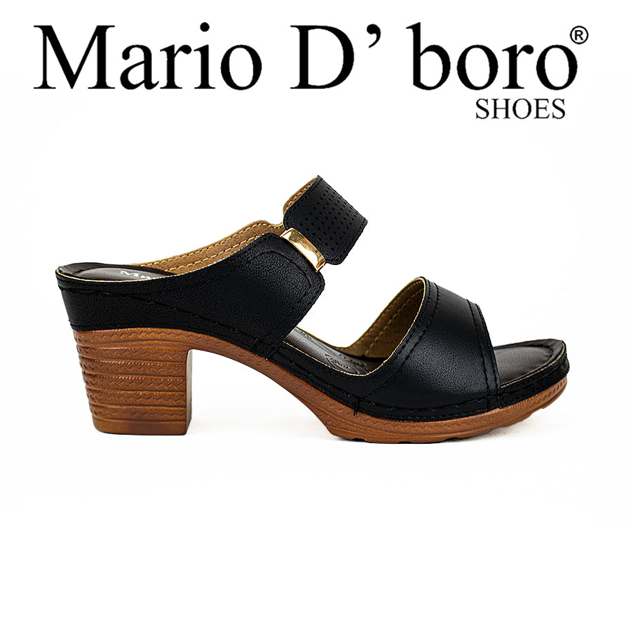 Mario D' Boro Women's Sandals Lv 22404 Black/Tan