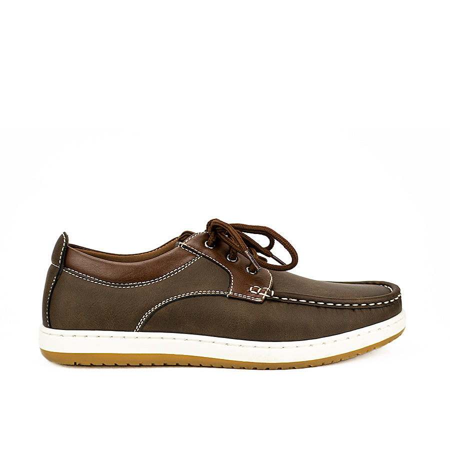 Mario D' Boro Men's Casual Boat Shoes Mw 22773 Dark Brown