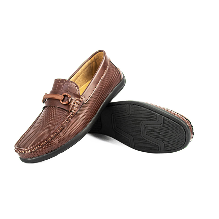 Mario D' Boro Men's Casual Loafers MX 24396 Black/Dark Brown C48