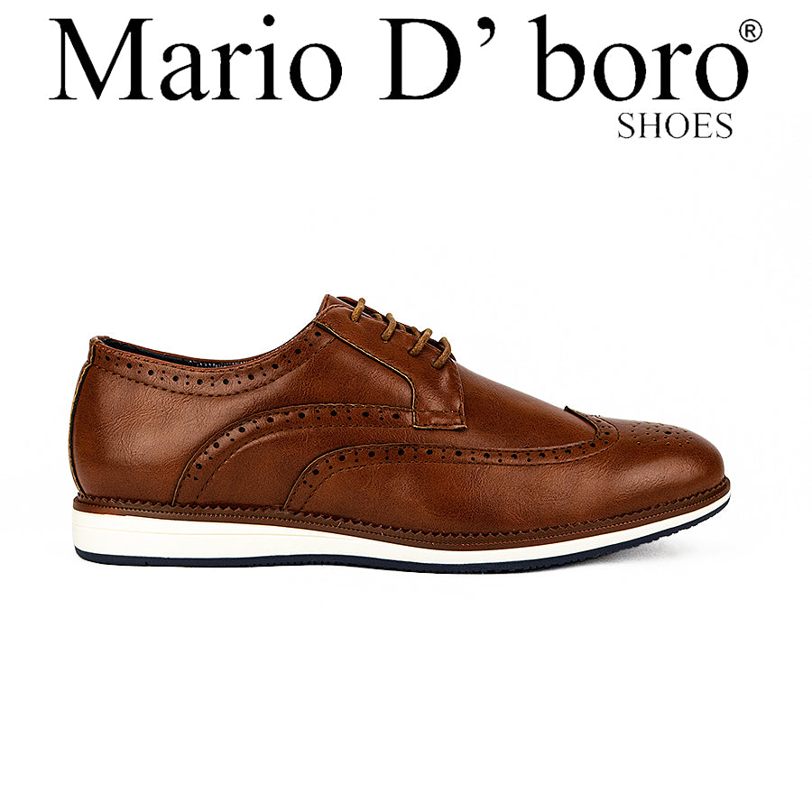 Mario D' Boro Men's Casual Oxford Mw 24218 Black/Brown C45
