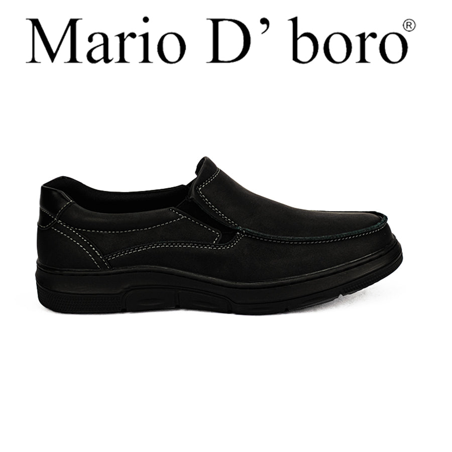 Mario D' Boro Men's Formal Slip On Mw 24403 Black/Dark Brown C43