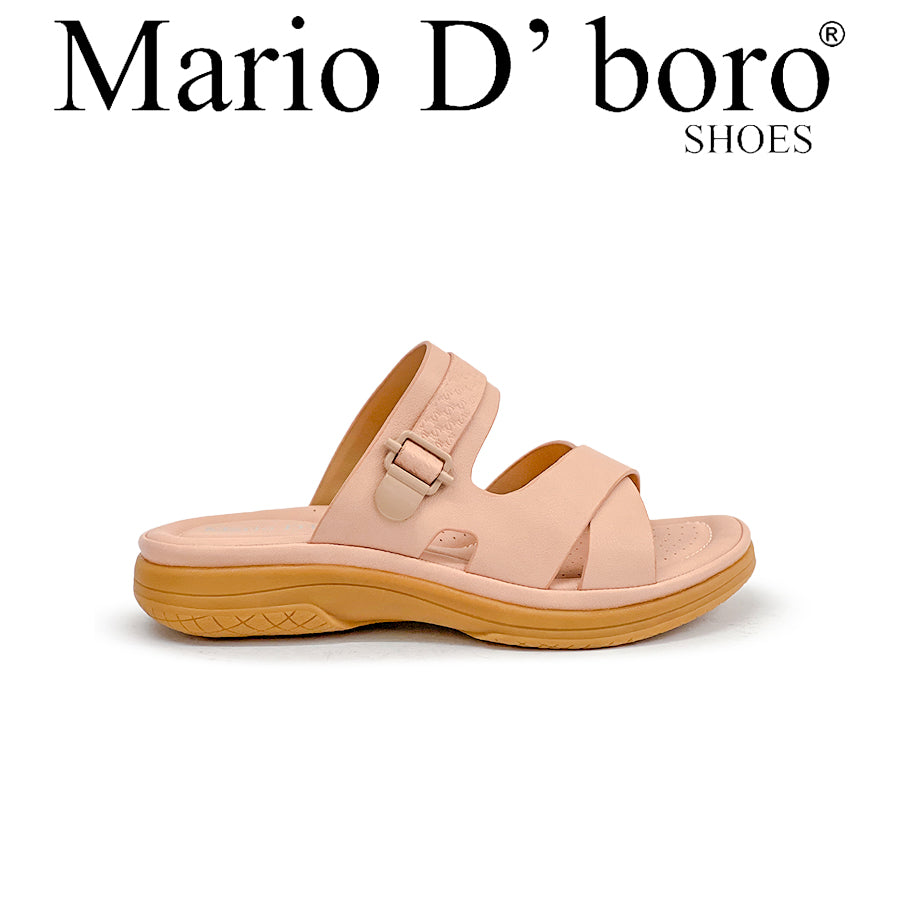 Women's Flat Sandals LY 28918 Black/Old Rose C76