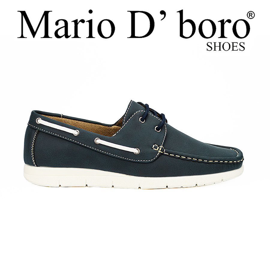 Mario D' Boro Men's Casual Loafers Mw 24563 Black/Navy Blue C42