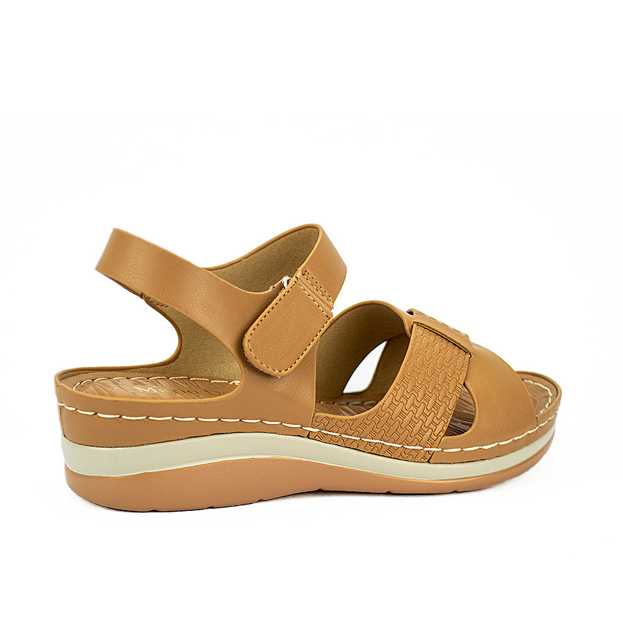 Mario D' Boro Women's Wedge Sandals Lw 22895 Black/Dark Beige