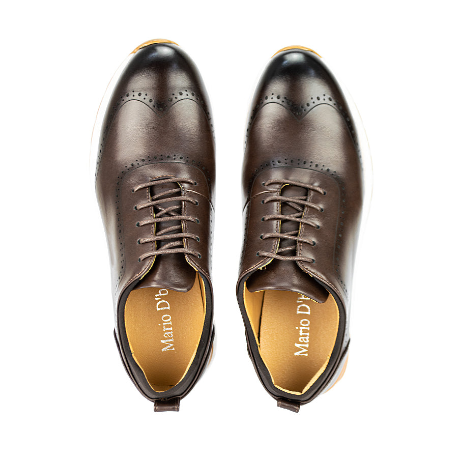 Mario D' Boro Men's Casual Sneakers Mw 23464 Black/Dark Brown C30